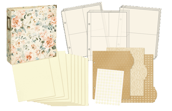 Graphic 45 Vintage Rose Binder Album with Pocket Pages (4503201)