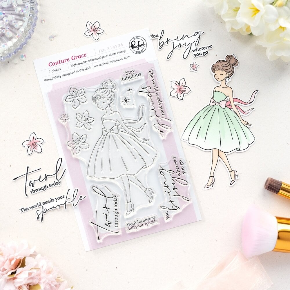 Pinkfresh Studio The Couture Edit Stamp Couture Grace (314726) Pinkfresh Studio The Couture Edit Stamp Couture Grace (314726)