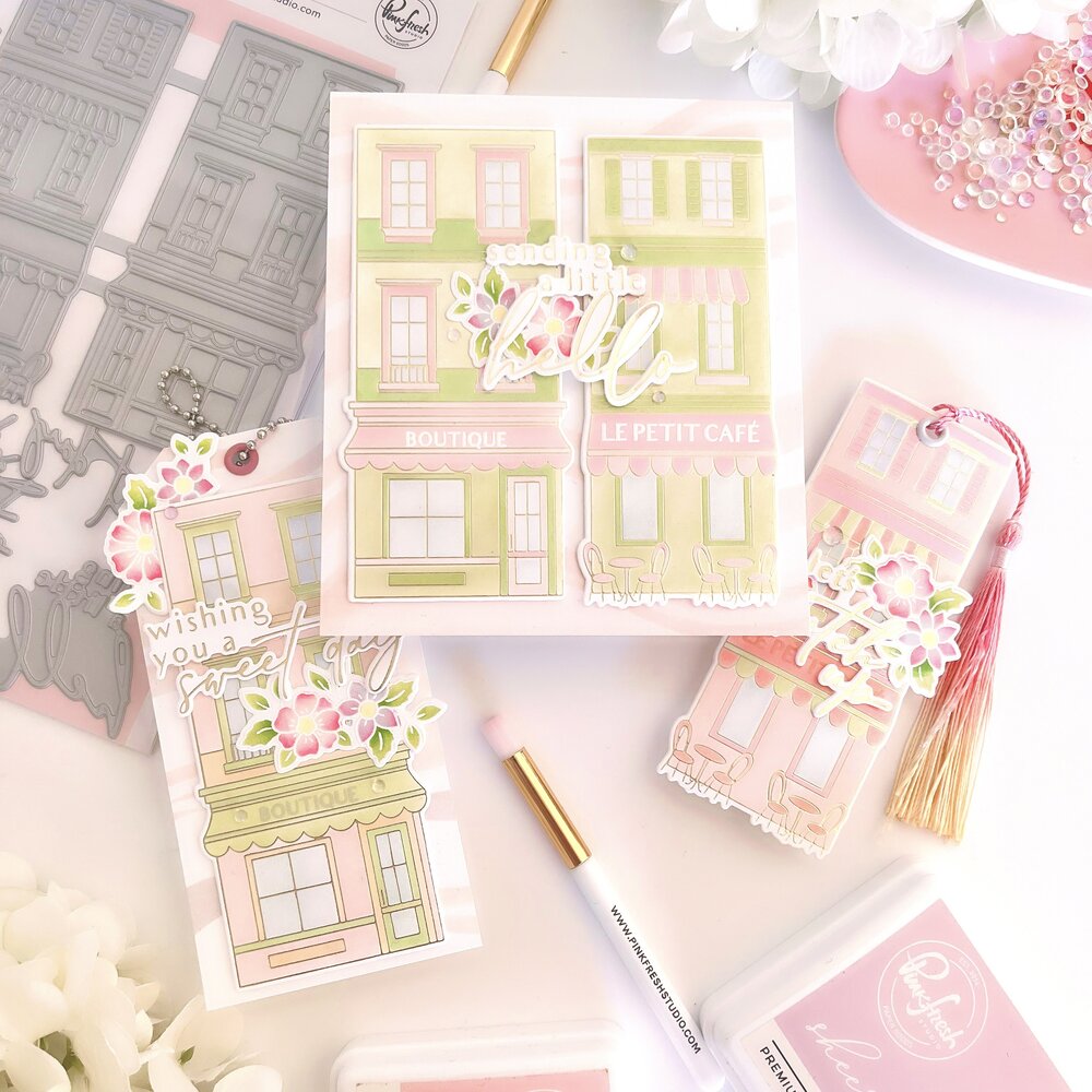 Pinkfresh Studio The Couture Edit Stencil Darling District (315926)