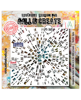 Aall and Create Energy in Orbit 6x6 Inch Stencil Vector Spin (AALL-PC-260)