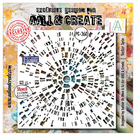 Aall and Create Energy in Orbit 6x6 Inch Stencil Vector Spin (AALL-PC-260)