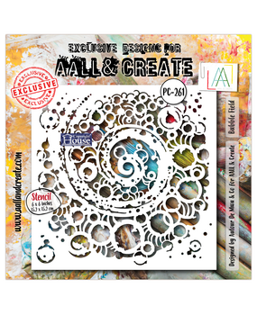 Aall and Create Energy in Orbit 6x6 Inch Stencil Bubble Field (AALL-PC-261)