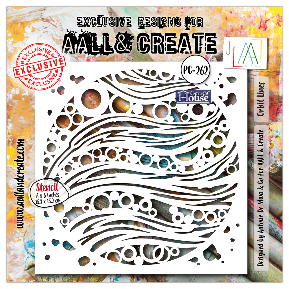Aall and Create Energy in Orbit 6x6 Inch Stencil Orbit Lines (AALL-PC-262)