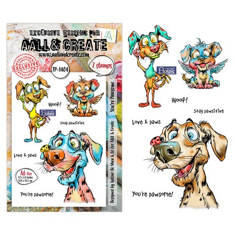 Aall and Create Pun & Paws A6 Stamp Set You're Pawsome (AALL-TP-1404)