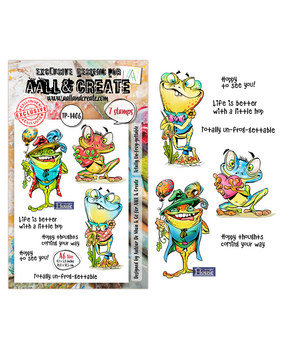 Aall and Create Pun & Paws A6 Stamp Set Tottaly Un-frog-gettable (AALL-TP-1406)