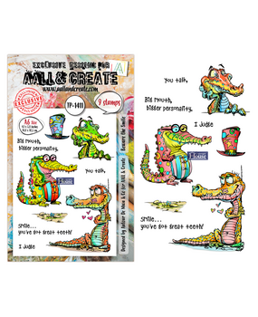 Aall and Create Pun & Paws A6 Stamp Set Beware the Smile (AALL-TP-1411)