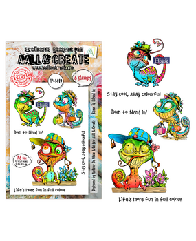 Aall and Create Pun & Paws A6 Stamp Set Born To Blend In (AALL-TP-1412)