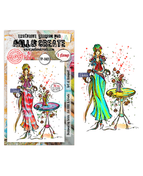 Aall and Create Whispers of Form A6 Stamp Set Art of Bouquet (AALL-TP-1401)