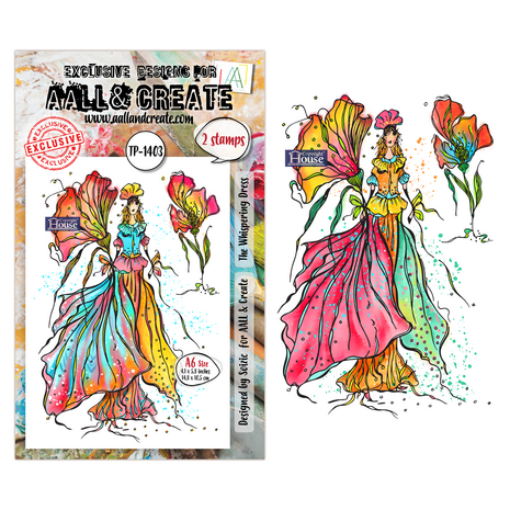 Aall and Create Whispers of Form A6 Stamp Set The Whispering Dress (AALL-TP-1403)