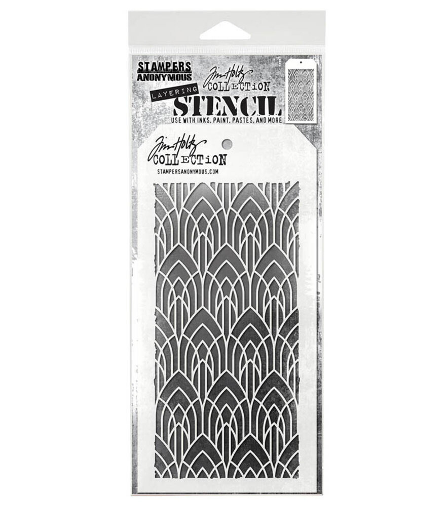 Stampers Anonymous Deco Arch Tim Holtz Layering Stencil (THS147)