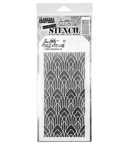 Stampers Anonymous Deco Arch Tim Holtz Layering Stencil (THS147)