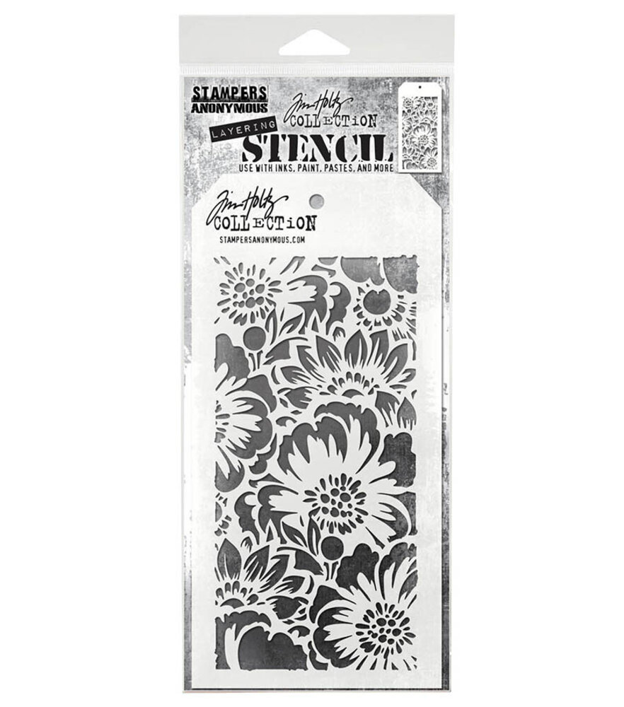 Stampers Anonymous Bouquet Tim Holtz Layering Stencil (THS143)