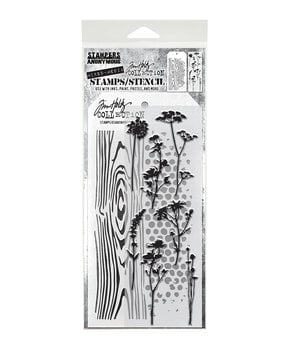 Stampers Anonymous Mixed Media #59 Tim Holtz Stamps/Stencil (THMM159)