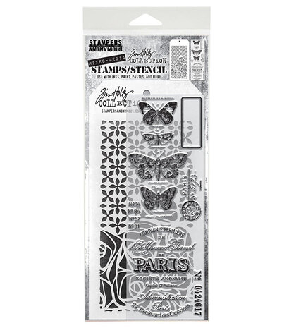 Stampers Anonymous Mixed Media #20 Tim Holtz Stamps/Stencil (THMM120) Stampers Anonymous Mixed Media #20 Tim Holtz Stamps/Stencil (THMM120)