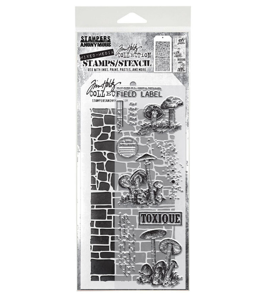 Stampers Anonymous Mixed Media #12 Tim Holtz Stamps/Stencil (THMM112) Stampers Anonymous Mixed Media #12 Tim Holtz Stamps/Stencil (THMM112)