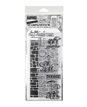 Stampers Anonymous Mixed Media #12 Tim Holtz Stamps/Stencil (THMM112)