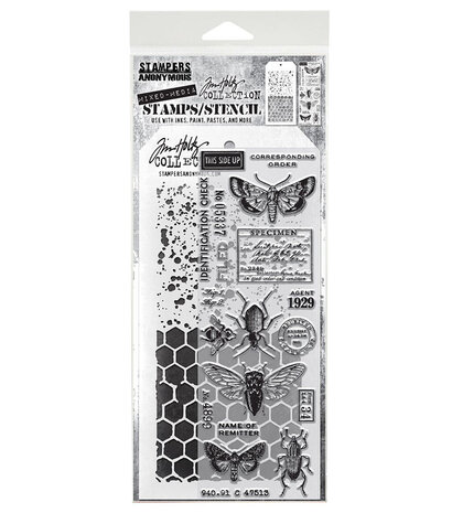 Stampers Anonymous Mixed Media #11 Tim Holtz Stamps/Stencil (THMM111) Stampers Anonymous Mixed Media #11 Tim Holtz Stamps/Stencil (THMM111)