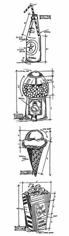 Stampers Anonymous Treats Mini Tim Holtz Blueprint Strip Stamps (THMB016)