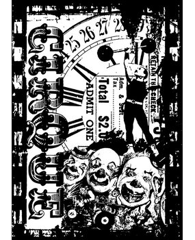 Stampers Anonymous Circus Freak Tim Holtz Components Cling Mount Collage Stamp (COM034)
