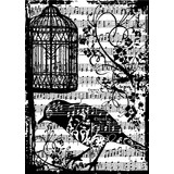 Stampers Anonymous Birdsong Tim Holtz Components Cling Mount Collage Stamp (COM033)