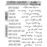Stampers Anonymous Crazy Talk Tim Holtz Cling Stamps (CMS236)