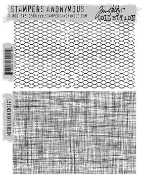 Stampers Anonymous Mesh & Linen Tim Holtz Cling Stamps (CMS221)