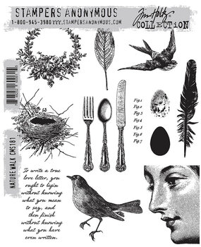 Stampers Anonymous Nature Walk Tim Holtz Cling Stamps (CMS181)