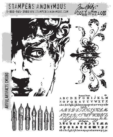 Stampers Anonymous Artful Artifacts Tim Holtz Cling Stamps (CMS080) Stampers Anonymous Artful Artifacts Tim Holtz Cling Stamps (CMS080)
