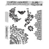 Stampers Anonymous Floral Tattoo Tim Holtz Cling Stamps (CMS059)