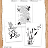 TEXT(ures) Beneath the Brambles 4x6 Inch Layering Stencil Set Meadow Ledger (TEXST0001)