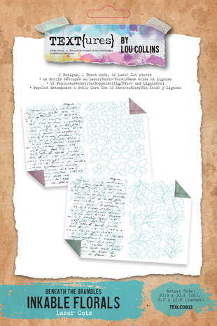 TEXT(ures) Beneath the Brambles Laser Cut Inkable Florals Pack (48pcs) (TEXLC0002)