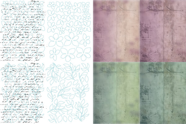 TEXT(ures) Beneath the Brambles Laser Cut Inkable Florals Pack (48pcs) (TEXLC0002)