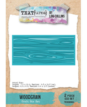 TEXT(ures) Beneath the Brambles Craft Die Set Woodgrain (TEXCD0001)