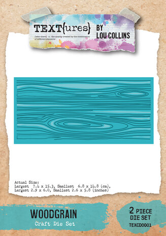 TEXT(ures) Beneath the Brambles Craft Die Set Woodgrain (TEXCD0001)