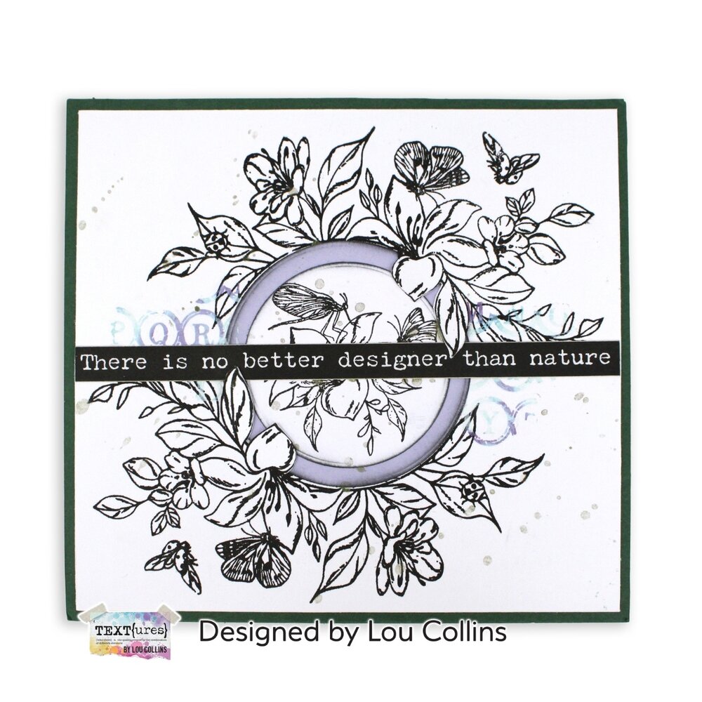 TEXT(ures) Beneath the Brambles 6x8 Inch Clear Stamp Set Floral Borders and Corners (TEXCS0001)