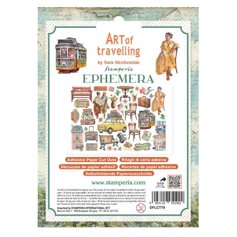 Stamperia Art of Travelling Ephemera (39pcs) (DFLCT79)
