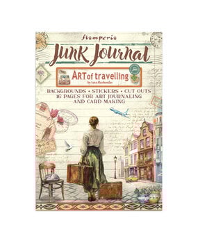 Stamperia Art of Travelling Junk Journal Stickers, Backgrounds, Cut-Outs (SBJK18)