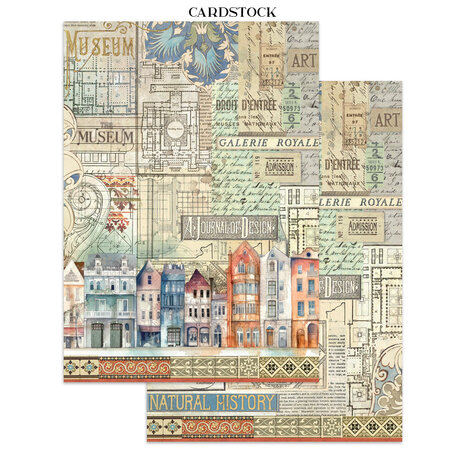 Stamperia Art of Travelling Junk Journal Stickers, Backgrounds, Cut-Outs (SBJK18)