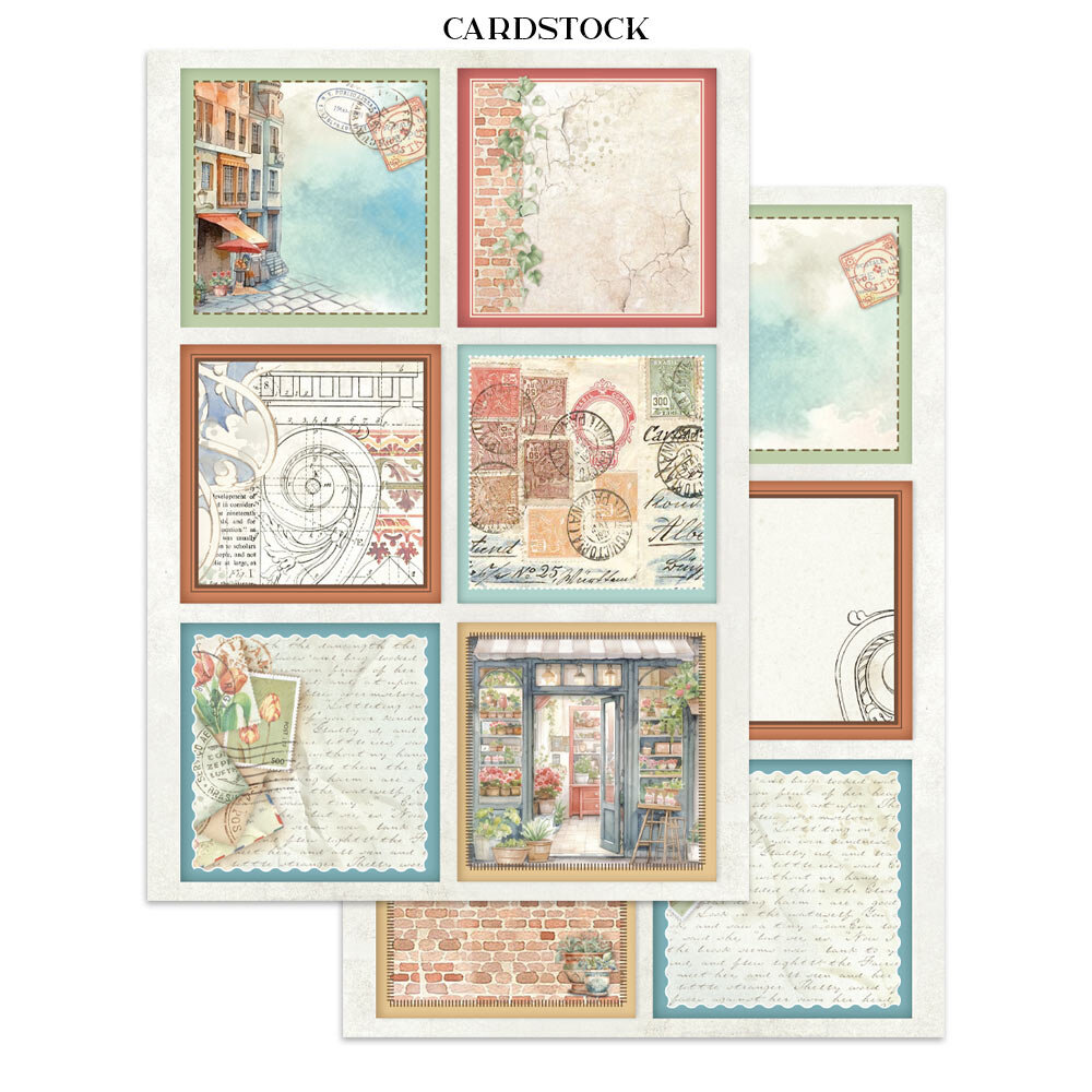 Stamperia Art of Travelling Junk Journal Stickers, Backgrounds, Cut-Outs (SBJK18)