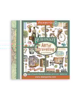 Stamperia Art of Travelling Rub-On 15,5x15,5cm Assortment (6pcs) (DFLRBX12)