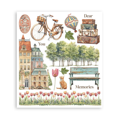 Stamperia Art of Travelling Rub-On 20,5x23cm Assortment (6pcs) (DFLRBXG05)