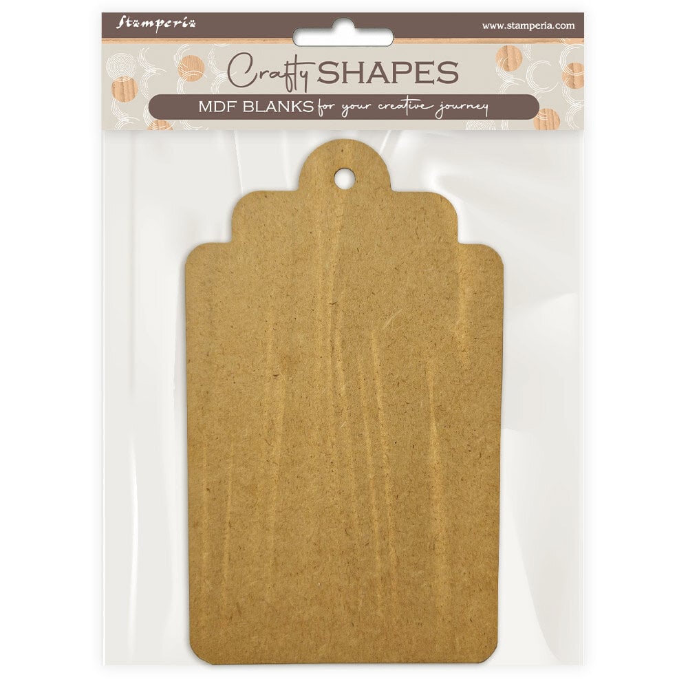 Stamperia A New Beginning MDF Crafty Shapes Blank Tag (KLSM81)