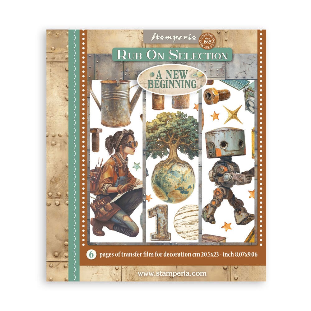 Stamperia A New Beginning Rub-On 20,5x23cm Assortment (6pcs) (DFLRBXG03)