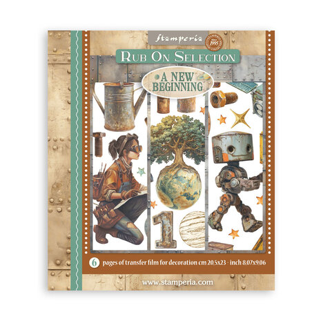 Stamperia A New Beginning Rub-On 20,5x23cm Assortment (6pcs) (DFLRBXG03)