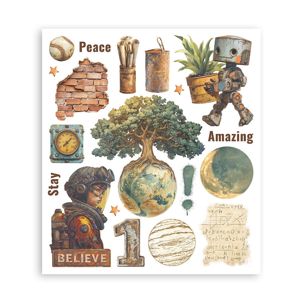 Stamperia A New Beginning Rub-On 20,5x23cm Assortment (6pcs) (DFLRBXG03)