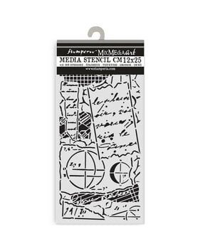 Stamperia A New Beginning Thick Stencil 12x25cm Notes (KSTDL154)