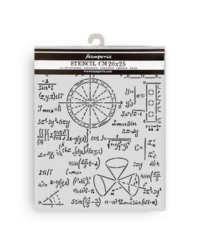 Stamperia A New Beginning Thick Stencil 20x25cm Formulas (KSTD201)