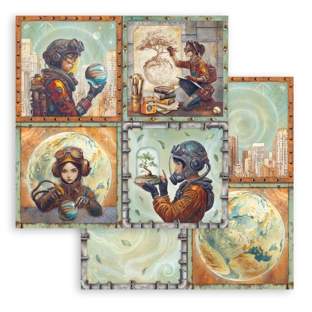 Stamperia A New Beginning 12x12 Inch Paper Sheet 4 Cards (10pcs) (SBB1136)