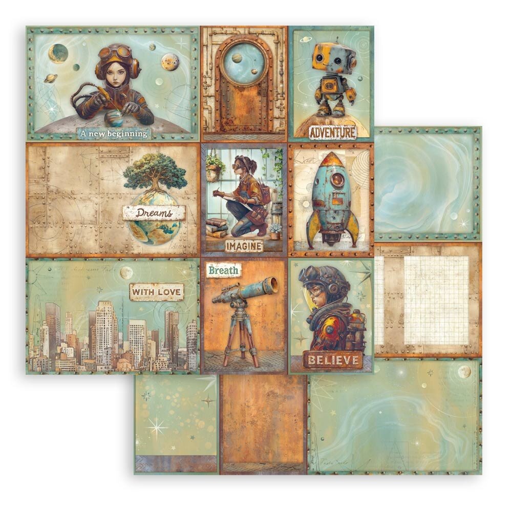 Stamperia A New Beginning 12x12 Inch Paper Sheet Mixed Cards (10pcs) (SBB1135)