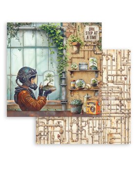 Stamperia A New Beginning 12x12 Inch Paper Sheet Terrarium (10pcs) (SBB1134)